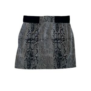Guess Snake Print Black and Grey Bodycon Mini Pencil Skirt